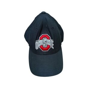 Ohio State Buckeyes OSU Black Adjustable Baseball Cap‎ Hat One Size